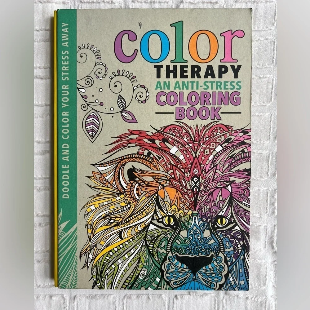 Creative Therapy Anti-Stress 61pg Coloring Book Doodle & Color Your Stress Away
